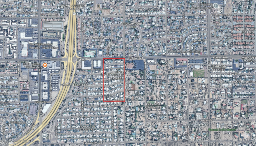 Phoenix Mountain Estates Subdivision
