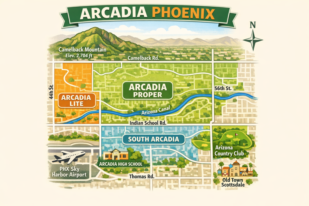 Arcadia Phoenix Map