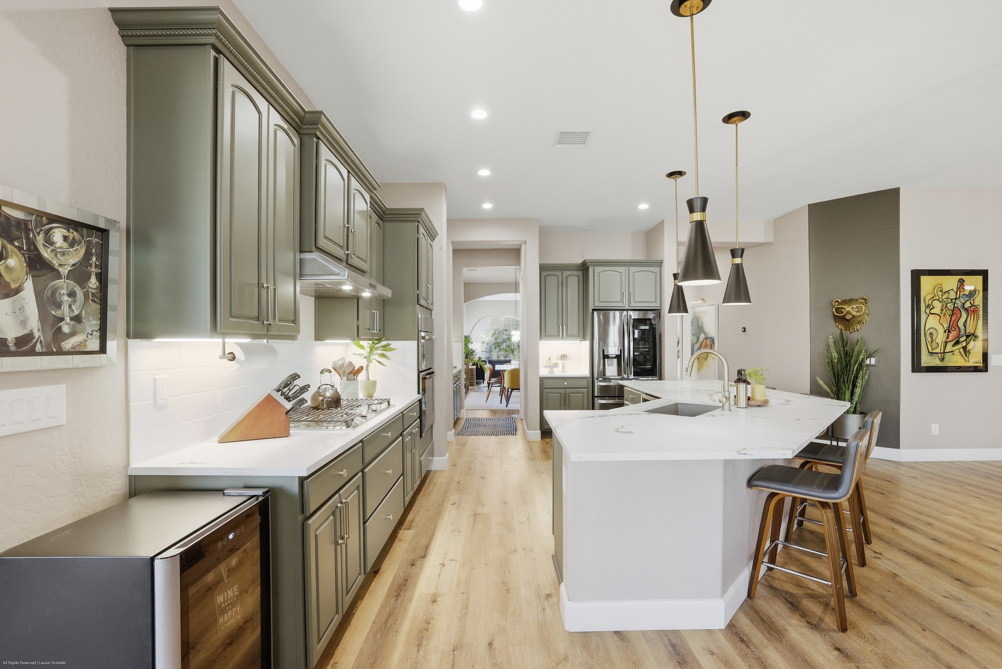 Chef's Kitchen with Quartz Island