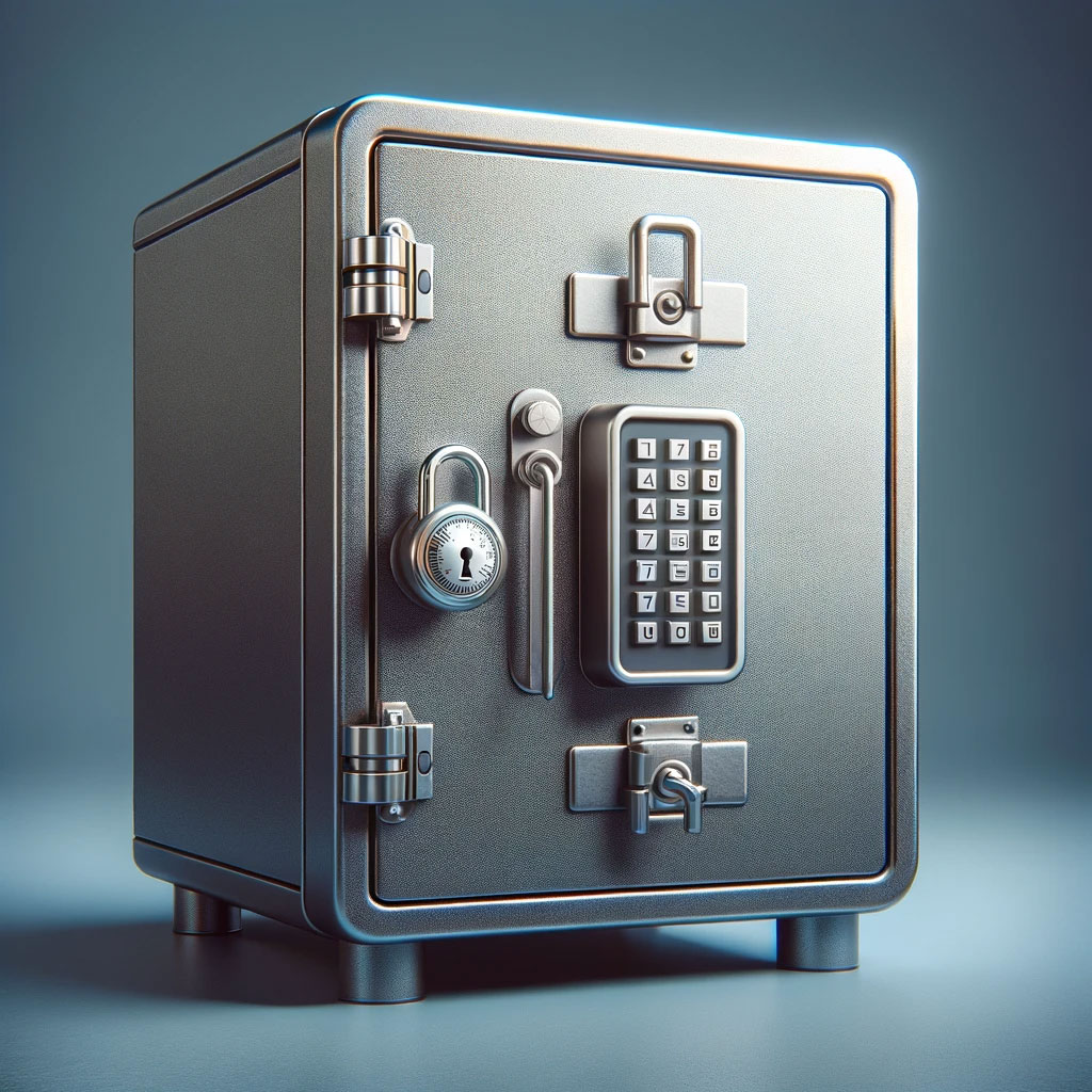 Secure locked document box symbolizing the safekeeping of real estate transaction documents and funds held by an Irvine escrow officer