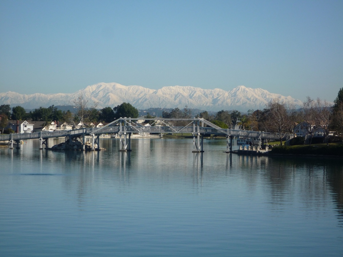 Woodbridge South Lake bridge . -irvine-April, 026