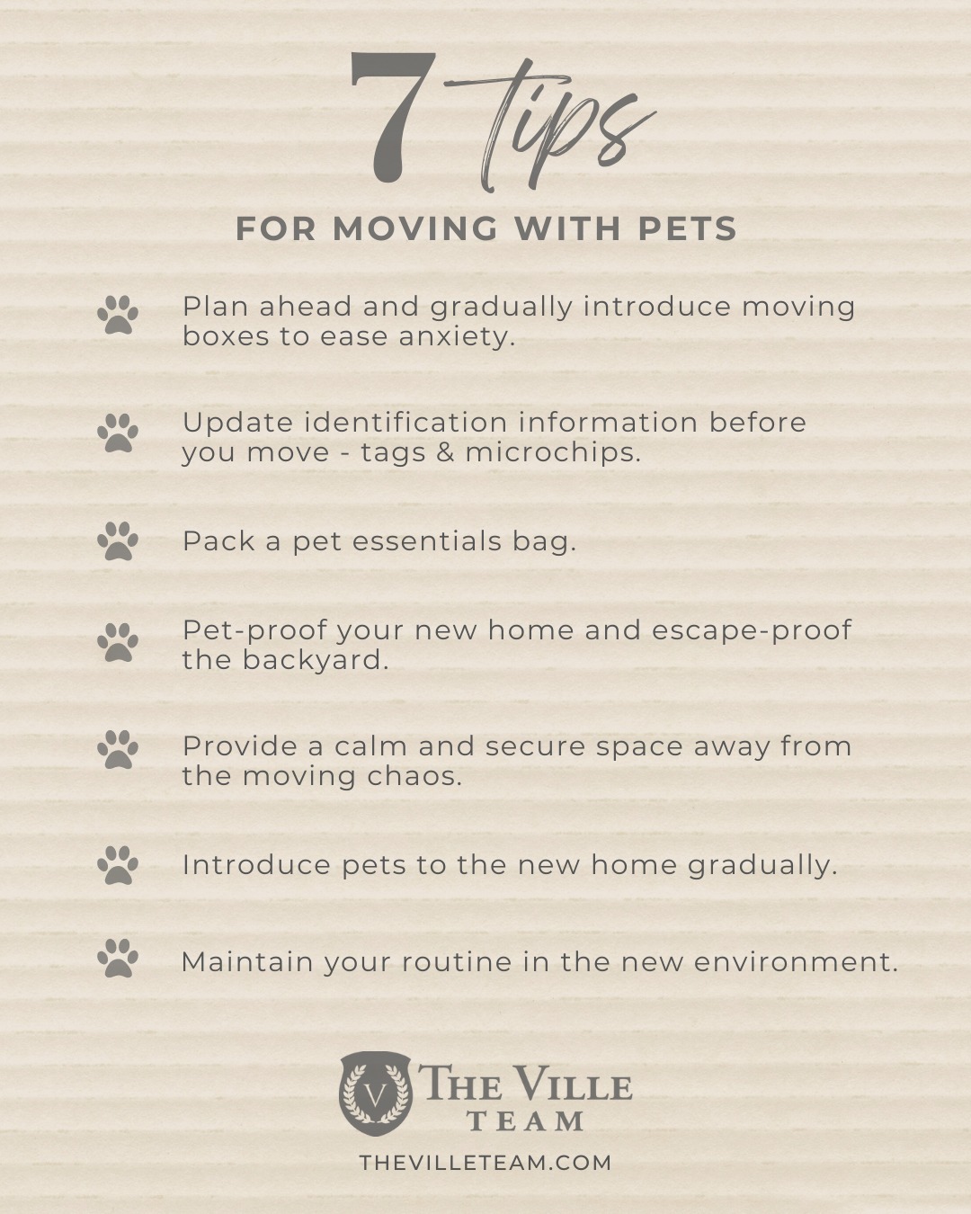 tips for moving with pets | infographic