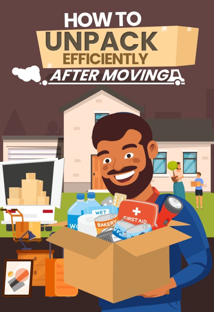 Animated man moving a box