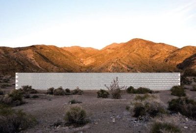 Curves and Zigzags by Claudia Comte, part of Desert X in 2017.