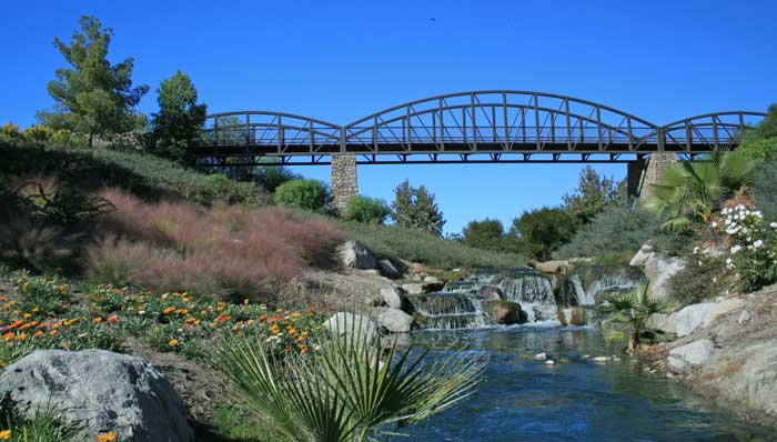 Golf cart bridge at Madison Club La Quinta