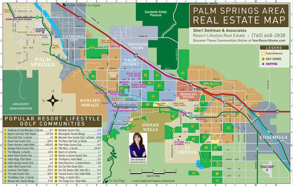 Sheri's Palm Springs Area Real Estate Map Now Available 1
