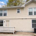 Private exterior entrance at 306 Harrison Ave fourplex in Liberty MO