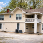 Parking area at Liberty MO fourplex rental property