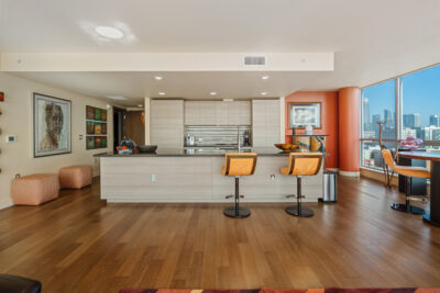 island table in kitchen