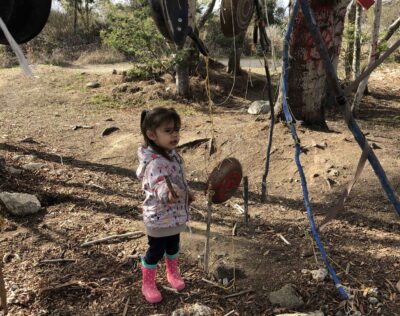 Child in a forest