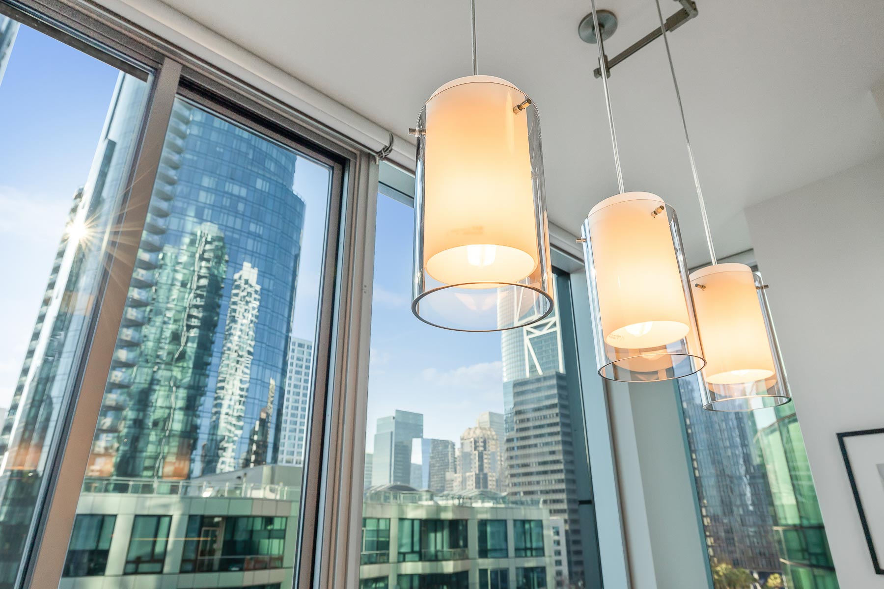 Lights and skyscraper views