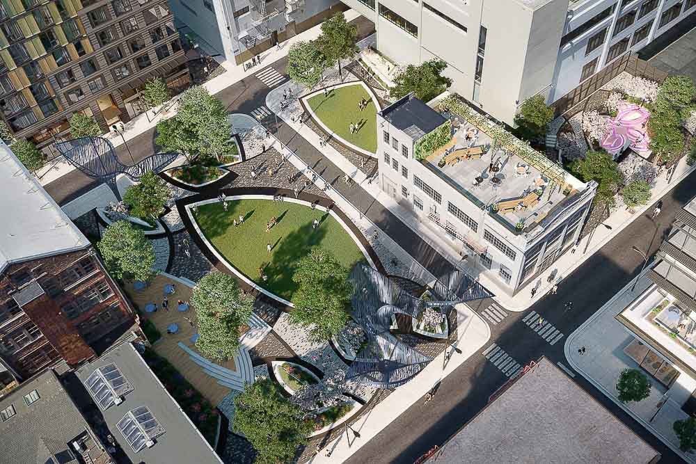 open space aerial view