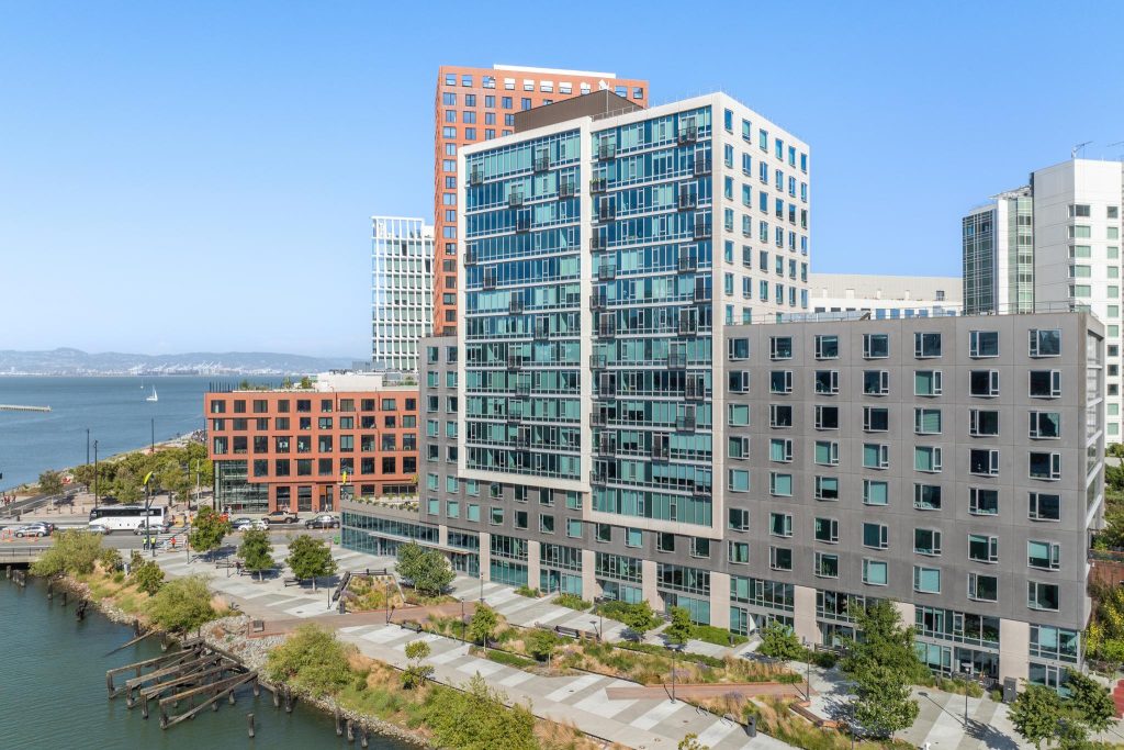 One Mission Bay, 1000 3rd St building exterior of luxury highrise condos listed by top agent Robyn Kaufman