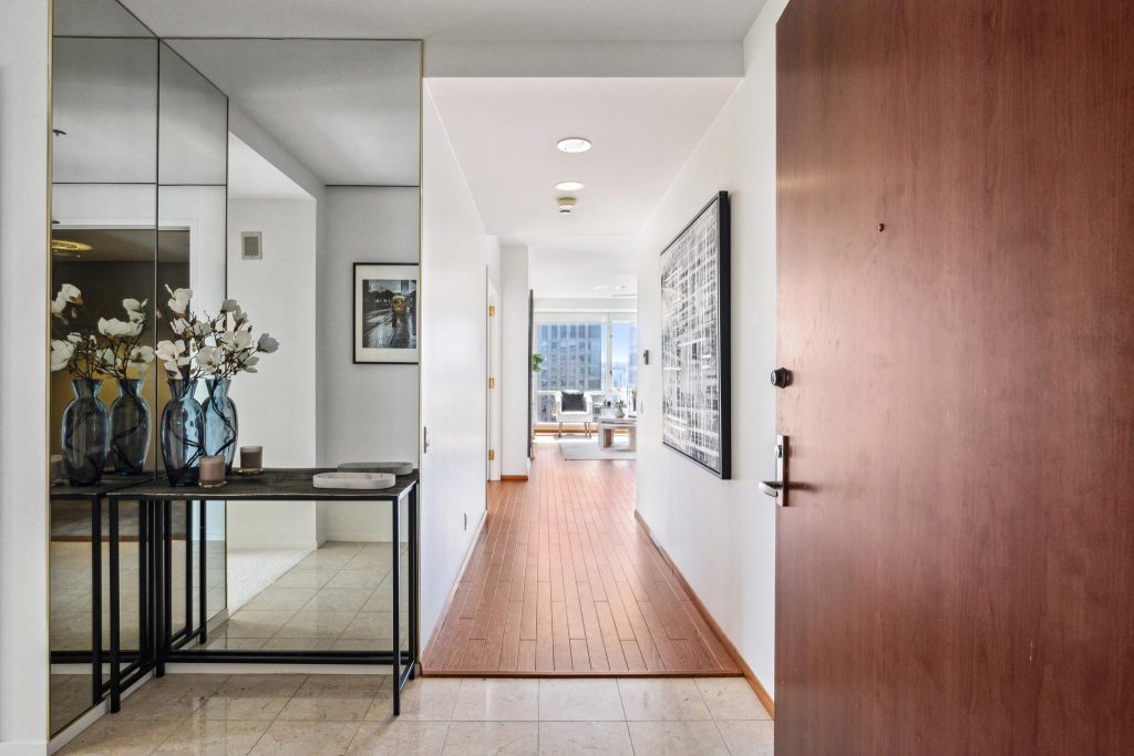 Entry door opens to living areas of Hayes Valley condo sold by best listing agent Robyn Kaufman