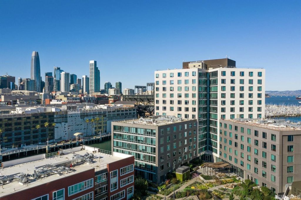 View of Mission Bay towards downtown, showcasing the luxury highrise real estate listed by top Realtor agents