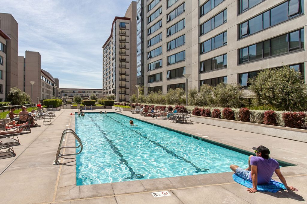 Mission Bay condo amenities swimming pool at The Beacon San Francisco