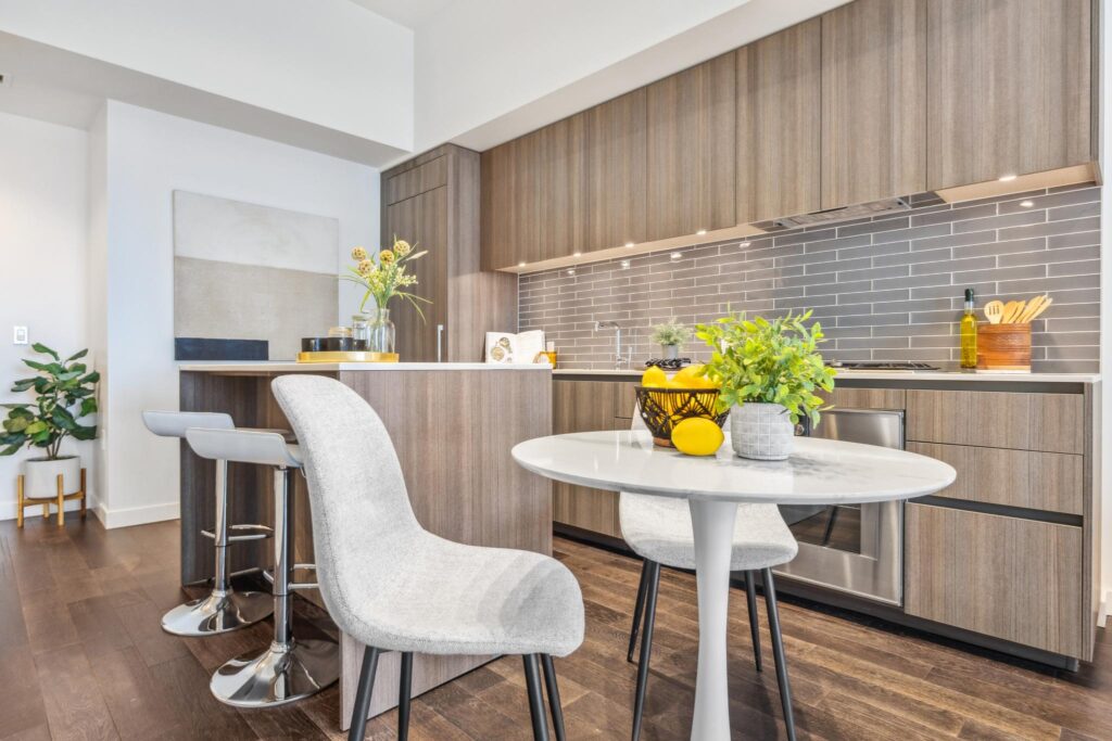 Stylish kitchen in a condo at One Mission Bay sold by Robyn Kaufman, the best SF condo realtor