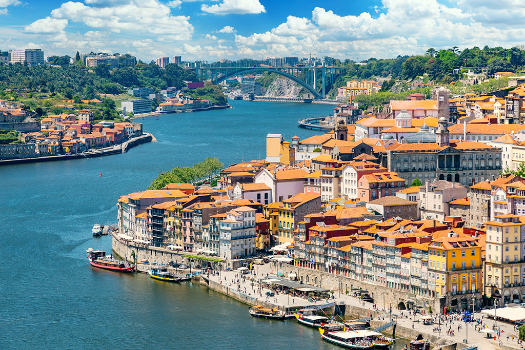 Portugal - Porto panorama in a sunny spring day