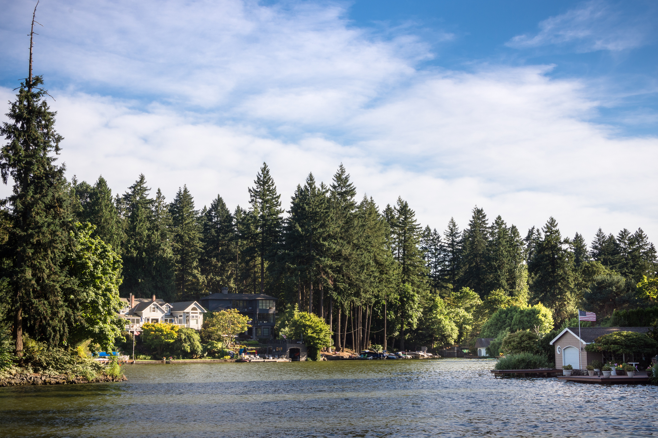 the shores of Lake Oswego, Oregon