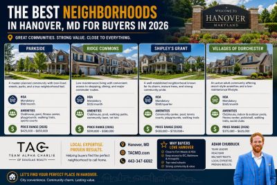 The Best Neighborhoods in Hanover, MD for Buyers in 2026: Parkside, Ridge Commons, Villages of Dorchester, and Shipley’s Grant