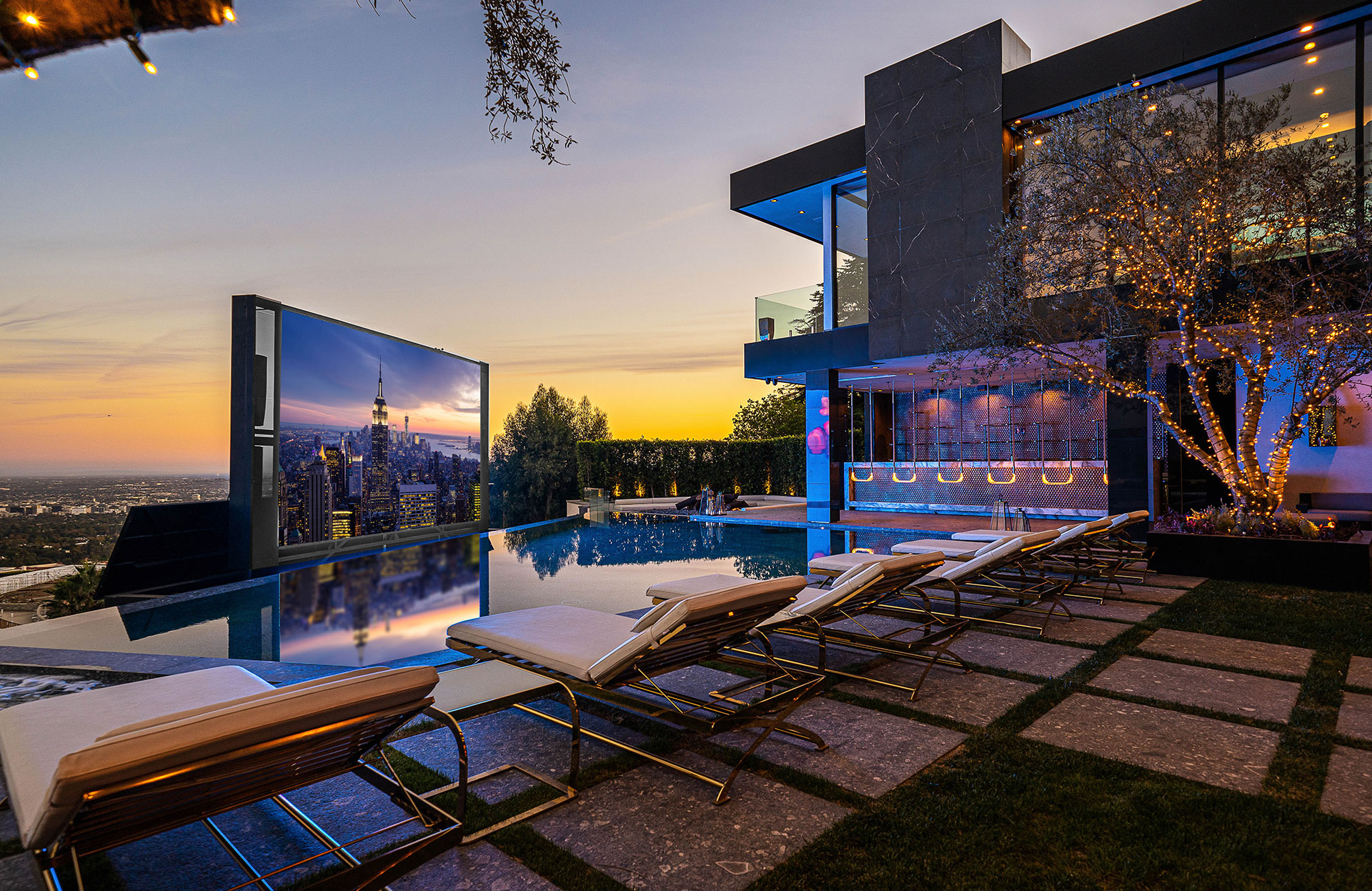 Bel Air luxury home with pool and panoramic city views