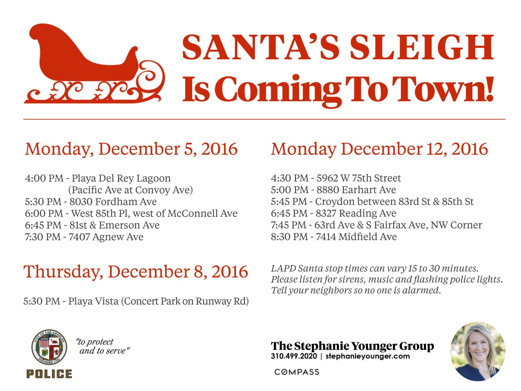 LAPD Santa Sleigh