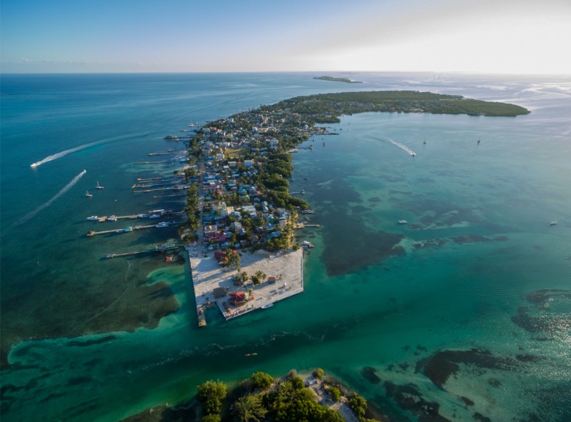 Caye Caulker from above