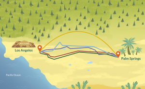 Coachella Valley Real Estate Drive from LA to PS