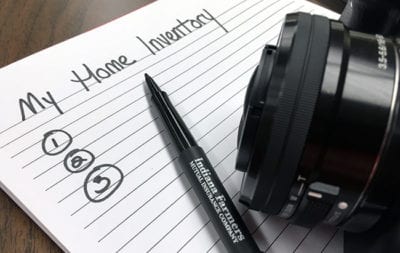 Photo and list for home inventory