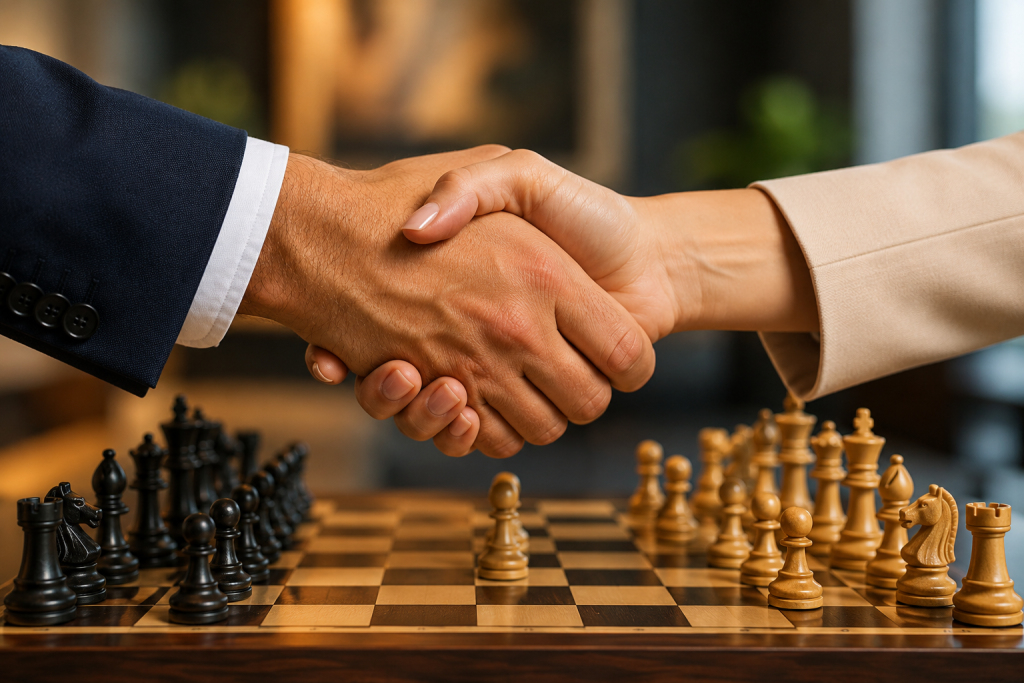Shaking hands