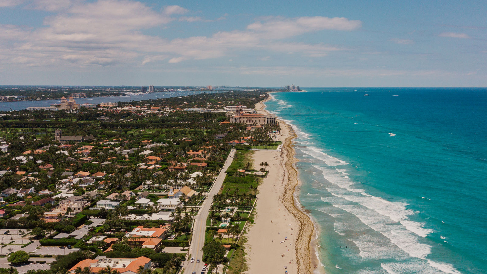palm beach aerial shot