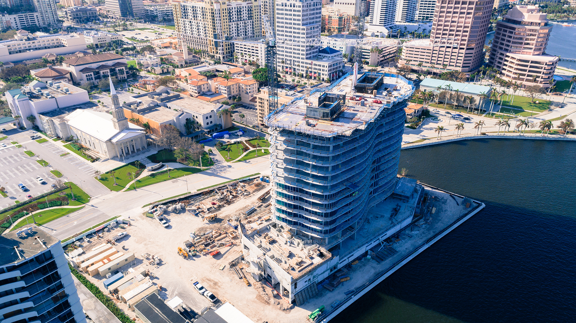 Construction in Downtown West Palm Beach, Florida