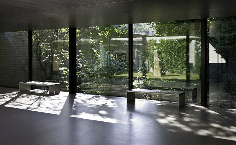 view on green courtyard