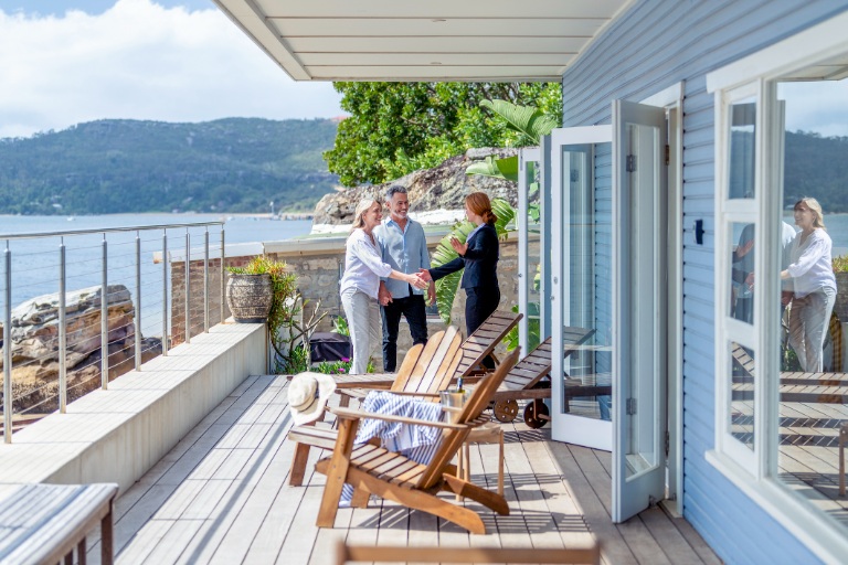 Real estate agent showing
