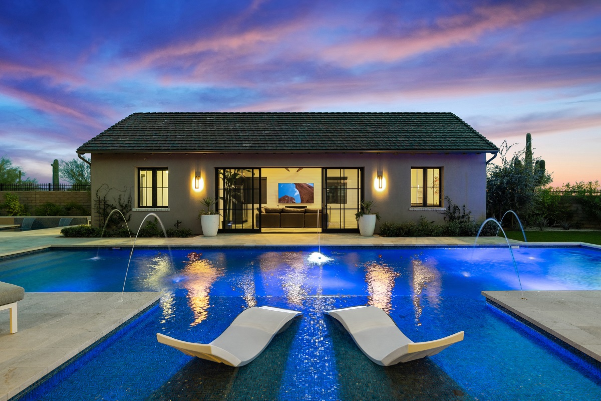 A beautiful pool and dethatched casita.