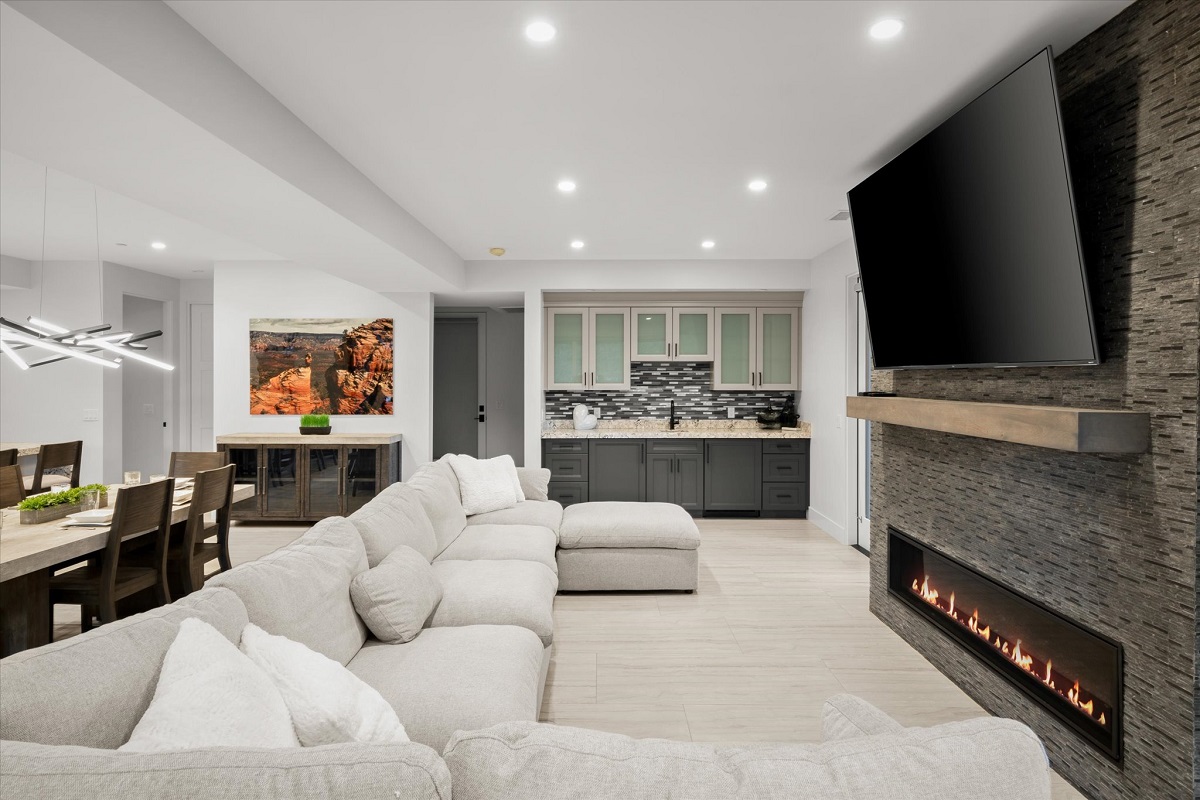 Interior of a luxury home in Sedona, Arizona.