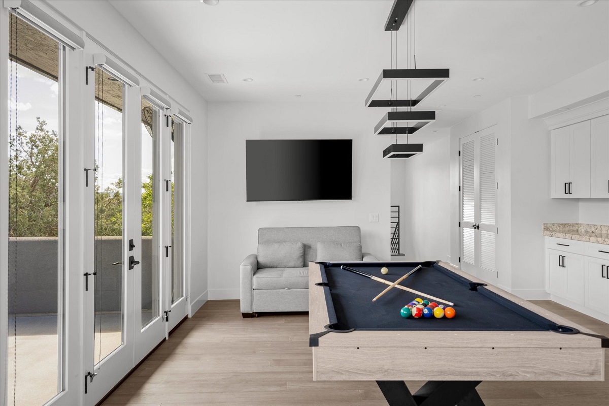 Living room in a home in Sedona, Arizona.
