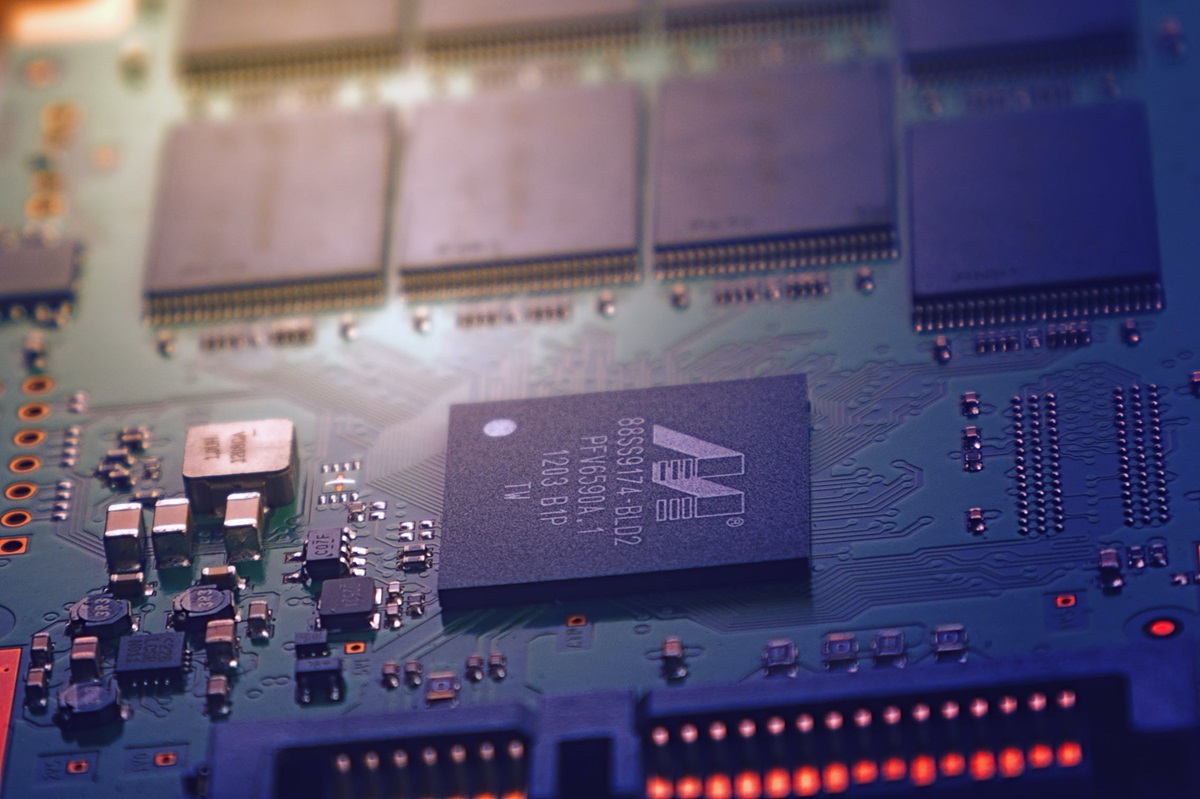 A motherboard.