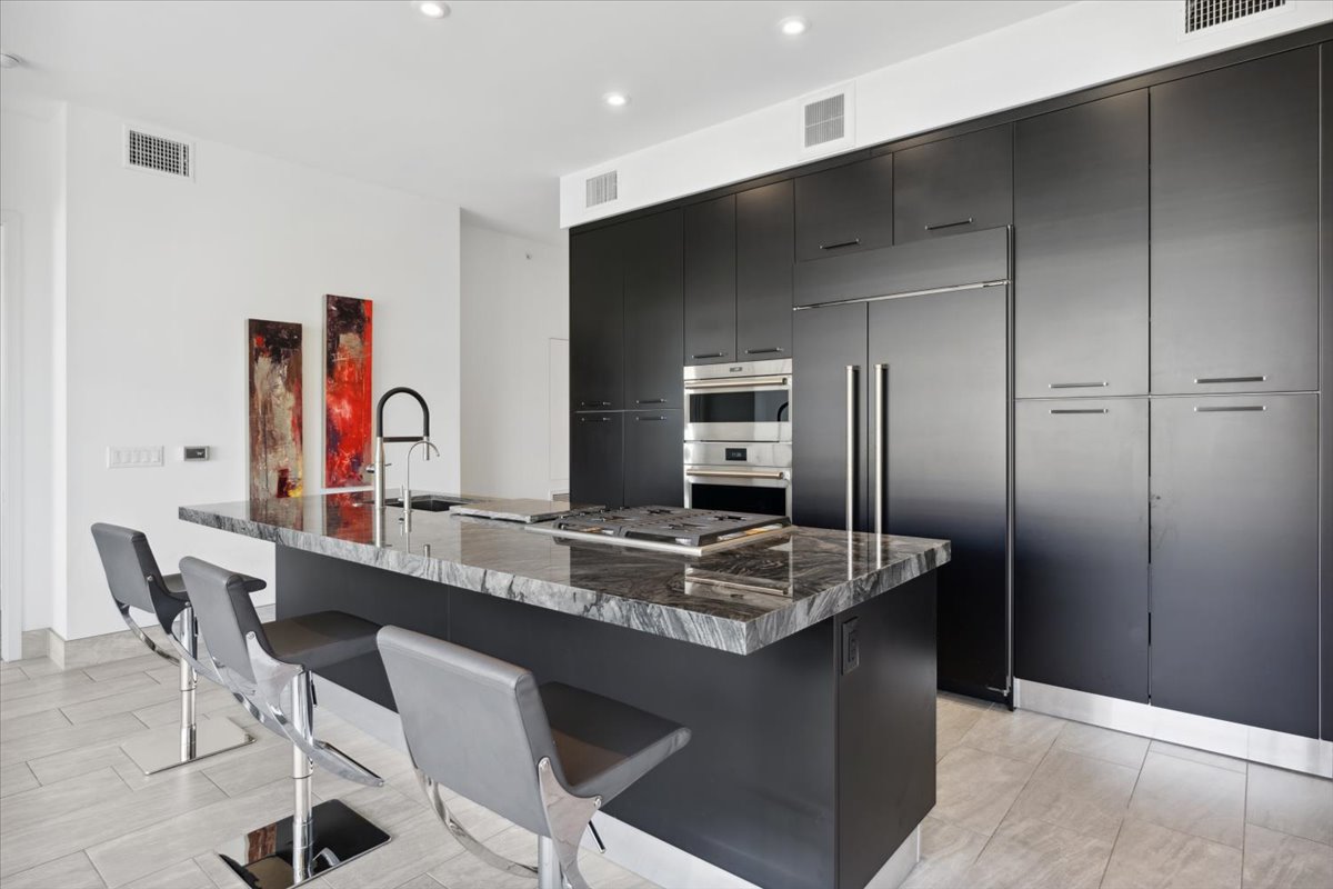 Luxury condo kitchen.