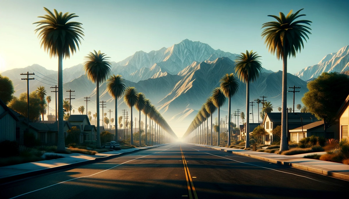 And empty street in California.