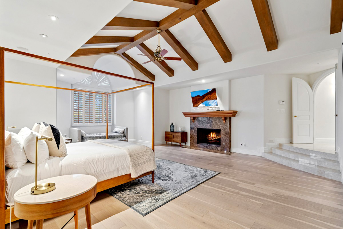 The master bedroom of a home in Cave Creek, Arizona.