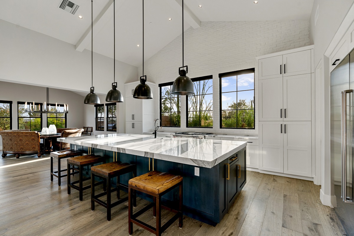 A kitchen in a fine home.