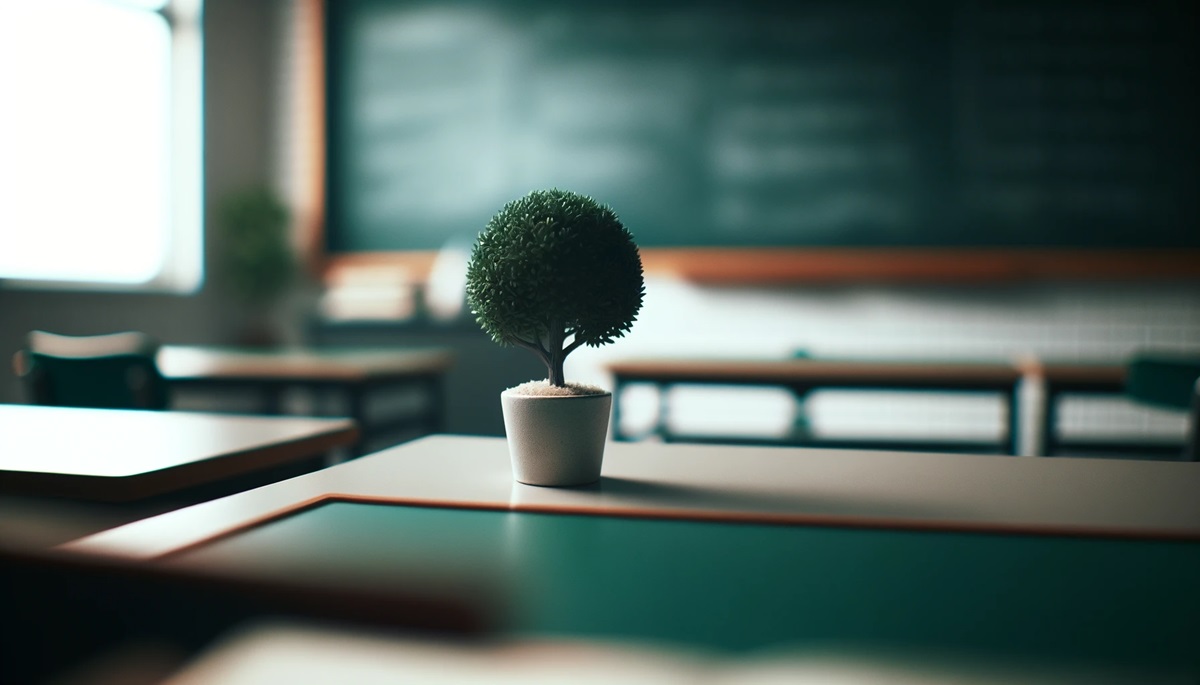 Rendering of a classroom.