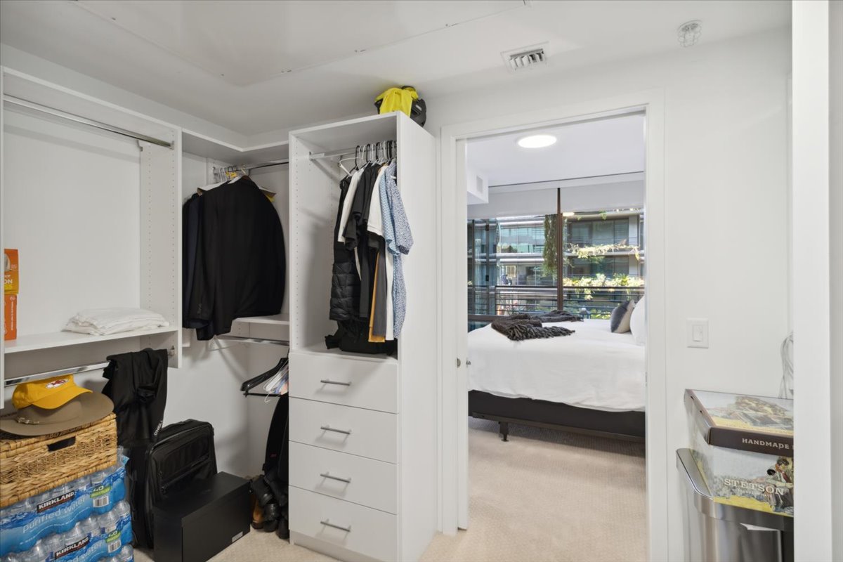 Closet of a unit at Optima Kierland.