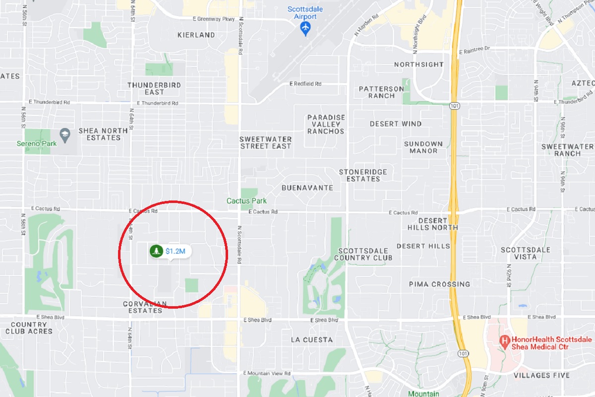 Map of Scottsdale, Arizona