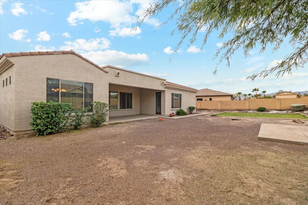 Backyard of a home in Litchfield Park, Arizona.