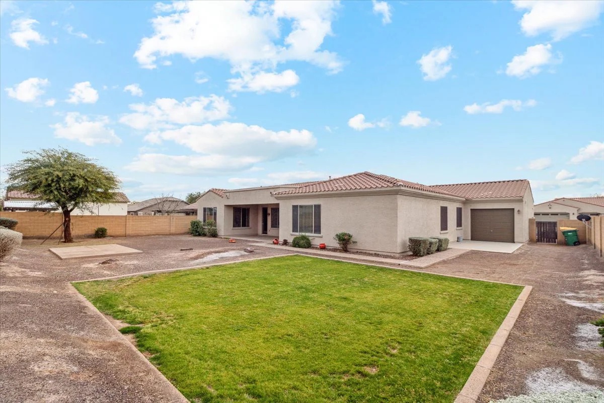 Backyard of a home in Litchfield Park, Arizona.
