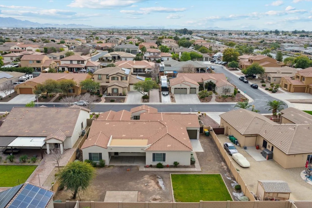 Backyard of a home in Litchfield Park, Arizona.