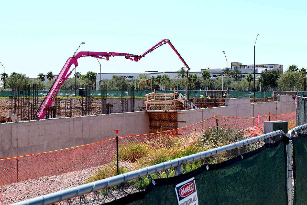 Optima McDowell Mountain Village under construction in Scottsdale, Arizona.