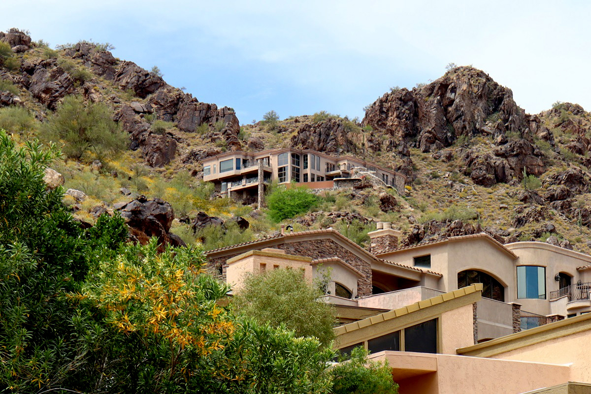 Beautiful topography in Paradise Valley, Arizona.